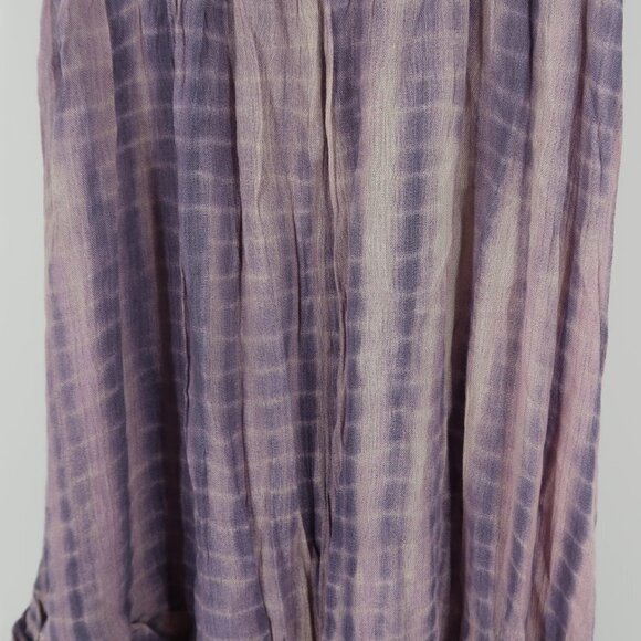 Free People Dress Lace Top Frilled Bottom Dress Blue on Top Purple Bottom XL - Picture 6 of 9